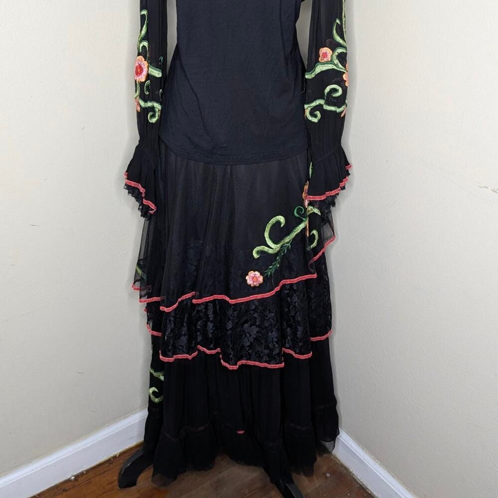 Vintage collection black tiered skirt Small - Picture 4 of 8